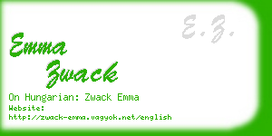 emma zwack business card